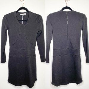 IRO Black Long Sleeve Sweater Dress